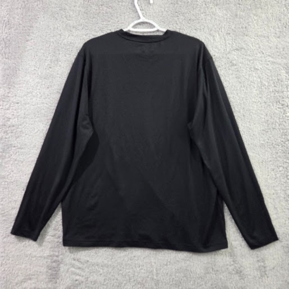 Under Armour HeatGear Men's XL Long Sleeve Shirt Black Loose Fit Performance Tee - Picture 7 of 9